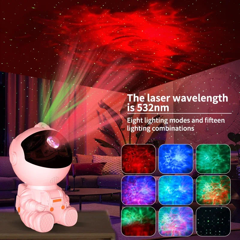 Star Projector Galaxy Astronaut Space Night Light Projector Starry Nebula Home Decorative Ceiling LED Lamp for Bedroom kids Gift
